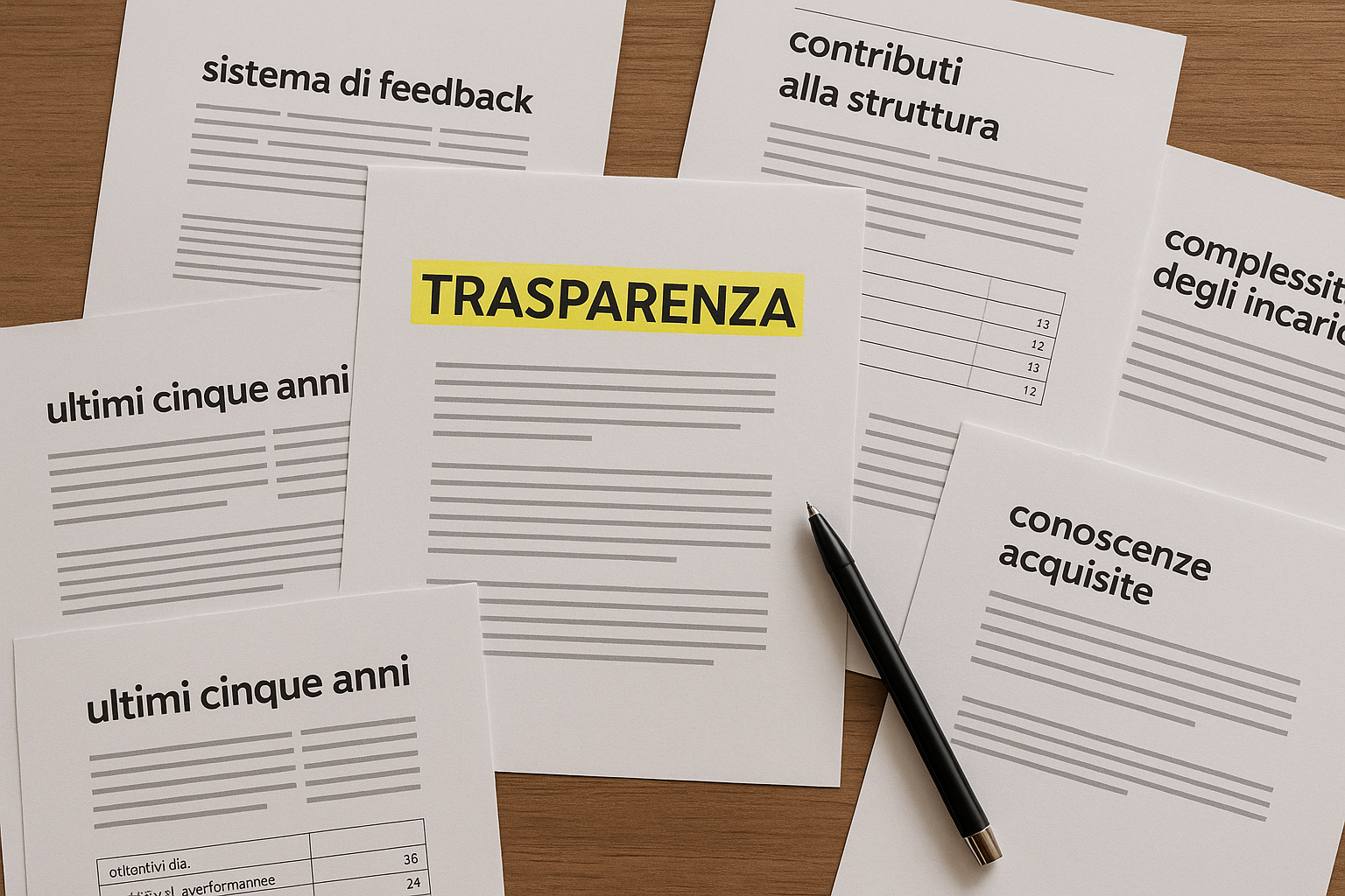 Trasparenza negli avanzamenti