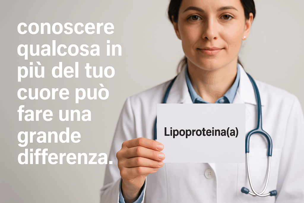 Dottoressa presenta la lipoproteina a