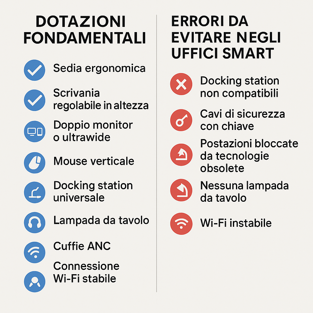 Postazione di lavoro check list